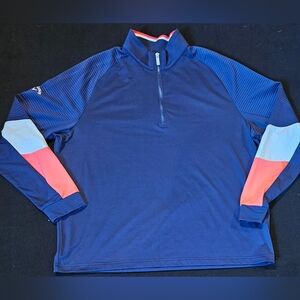 Callaway Swing-Tec 1/4 Zip Color Block Golf Pullover Long Sleeve Mens Size XL